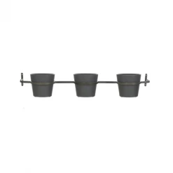 Funky Chunky Furniture Three Pot Wall Planter - Carbon Outdoor