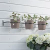 Funky Chunky Furniture Outdoor Three Pot Wall Planter - Clay 1 Funky Chunky Furniture Outdoor Three Pot Wall Planter - Clay