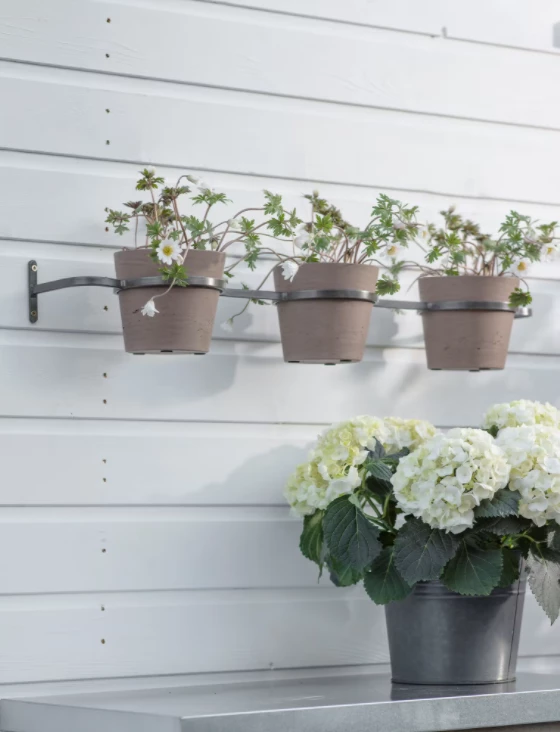 Funky Chunky Furniture Outdoor Three Pot Wall Planter - Clay 4 Funky Chunky Furniture Outdoor Three Pot Wall Planter - Clay