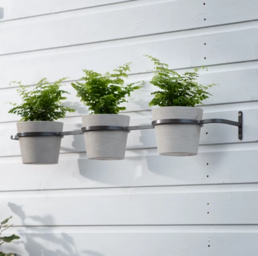 Funky Chunky Furniture Three Pot Wall Planter - Stone