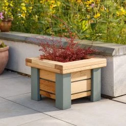 Funky Chunky Furniture Wylam Solid Oak Planter Outdoor