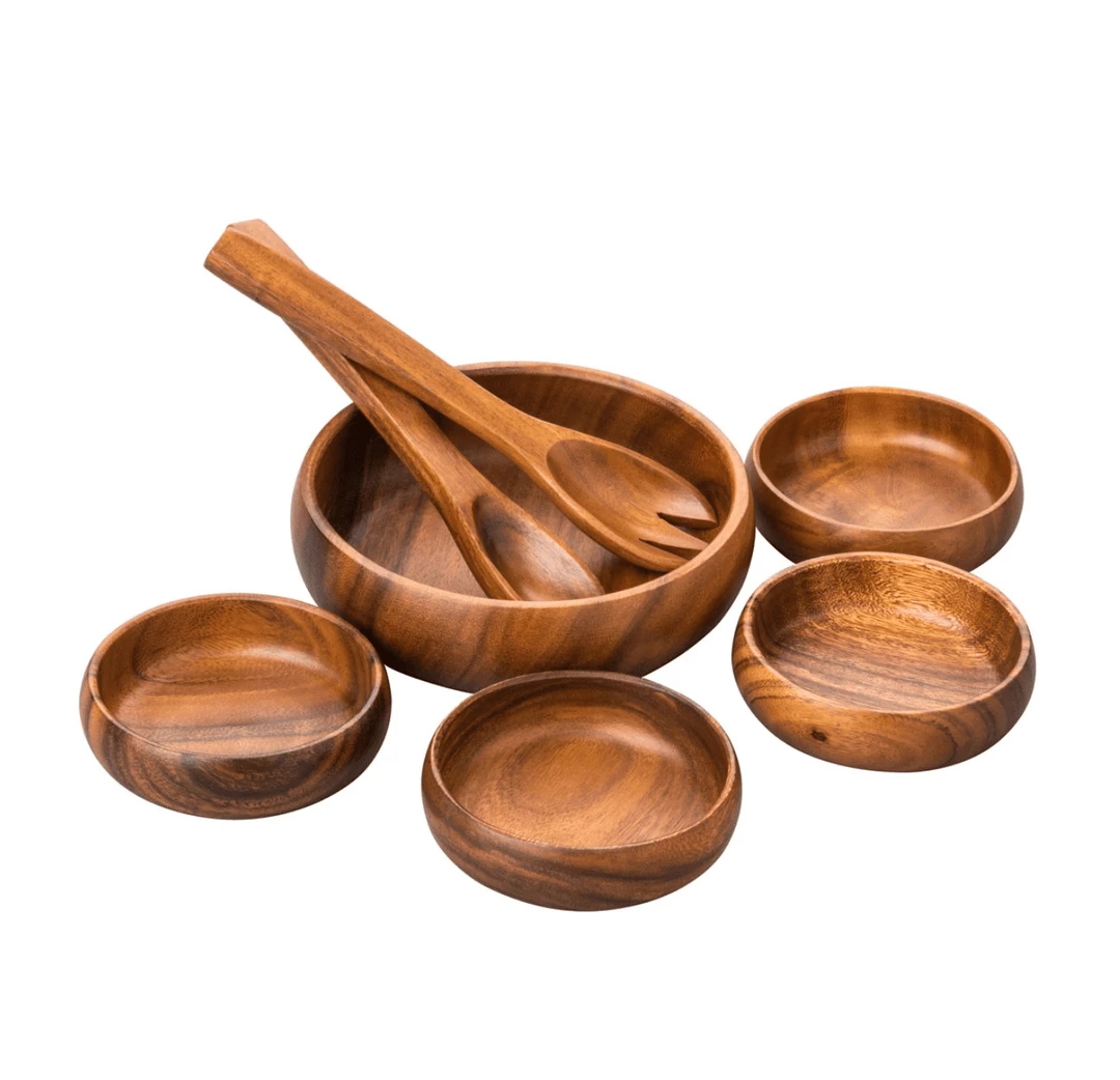 Funky Chunky Furniture Acacia Wood Salad Set 3 Funky Chunky Furniture Acacia Wood Salad Set