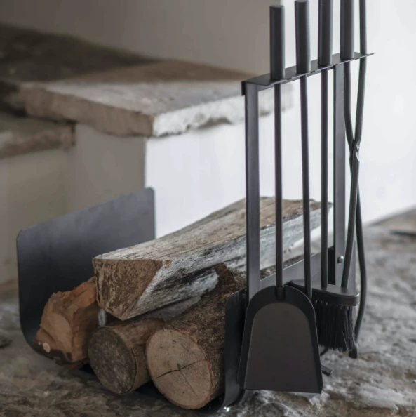 Funky Chunky Furniture Accessories Black Metal Log Store And Tool Set 3 Funky Chunky Furniture Accessories Black Metal Log Store And Tool Set