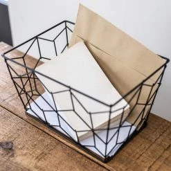 Funky Chunky Furniture Black Metal Storage Basket