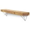 Funky Chunky Furniture Bowes Solid Wood Shelf & Black Metal Brackets - 6x2 Rustic Shelf (15cmx5cm) All Wooden Shelving 1 Funky Chunky Furniture Bowes Solid Wood Shelf & Black Metal Brackets - 6x2 Rustic Shelf (15cmx5cm) All Wooden Shelving