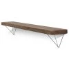 Funky Chunky Furniture Bowes Solid Wood Shelf & Raw Steel Brackets - 6x1.5 Smooth Shelf (14.5cmx3.5cm)