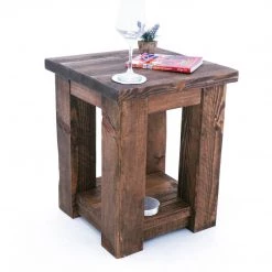 Funky Chunky Furniture Coleridge Side Table With Shelf