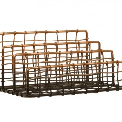 Funky Chunky Furniture Copper And Black Metal Letter Rack