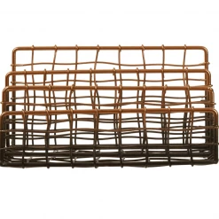 Funky Chunky Furniture Copper And Black Metal Letter Rack