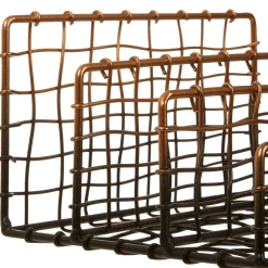 Funky Chunky Furniture Copper And Black Metal Letter Rack