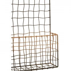 Funky Chunky Furniture Copper And Black Metal Magazine Rack Living Room