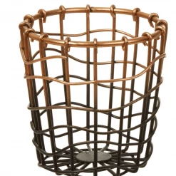 Funky Chunky Furniture Copper And Black Metal Storage Pot Living Room