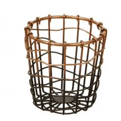 Funky Chunky Furniture Copper And Black Metal Storage Pot Living Room