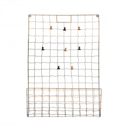 Funky Chunky Furniture Living Room Copper And Black Metal Wall Organiser