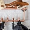 Funky Chunky Furniture Coats Hooks & Hall Storage Copper Coat Rack With Shelf
