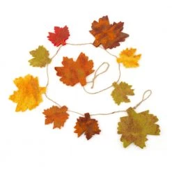 Funky Chunky Furniture Felt Autumn Leaves String Accessories