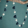 Funky Chunky Furniture Accessories Felt Heart And Pom Pom Garland