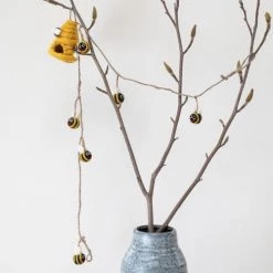 Funky Chunky Furniture Felted Wool Bumblebee Garland Accessories