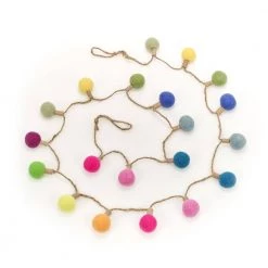 Funky Chunky Furniture Accessories Felted Wool Pom Pom Garland