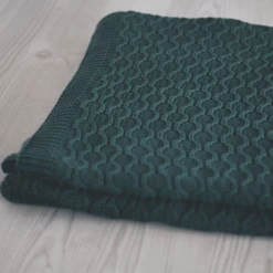 Funky Chunky Furniture Outdoor Forest Green Cotton Throw