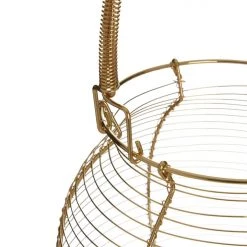 Funky Chunky Furniture Accessories Gold Metal Basket