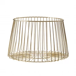 Funky Chunky Furniture Gold Metal Fruit Basket