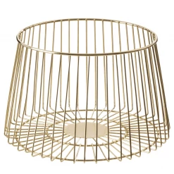 Funky Chunky Furniture Gold Metal Fruit Basket