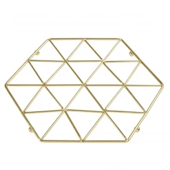 Funky Chunky Furniture Gold Metal Trivet