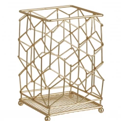 Funky Chunky Furniture Accessories Gold Metal Utensil Holder