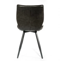 Funky Chunky Furniture Grey Vegan Leather Dining Chair - Set Of 2