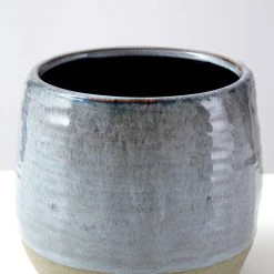 Funky Chunky Furniture Large Glazed Stoneware Grey Planter