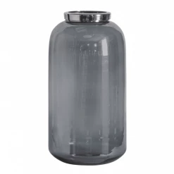 Funky Chunky Furniture Large Grey Vase With Metal Top