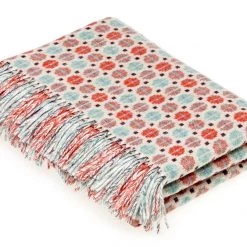 Funky Chunky Furniture Pastel Patterned Wool Throw