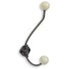 Funky Chunky Furniture Metal And Ceramic Coat Hook - Cream
