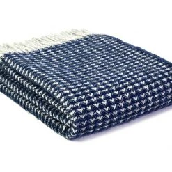 Funky Chunky Furniture Outdoor Navy Wool Throw
