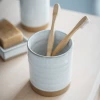 Funky Chunky Furniture Accessories Off-White Ceramic Toothbrush Holder