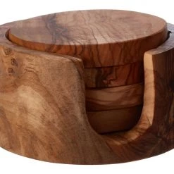 Funky Chunky Furniture Olive Wood Coasters - Round Accessories
