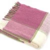 Funky Chunky Furniture Pink & Green Check Wool Throw