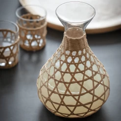 Funky Chunky Furniture Rattan And Glass Carafe Accessories