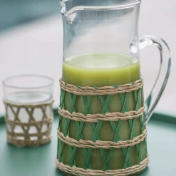 Funky Chunky Furniture Accessories Rattan And Glass Jug