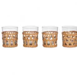 Funky Chunky Furniture Rattan And Glass Tumblers