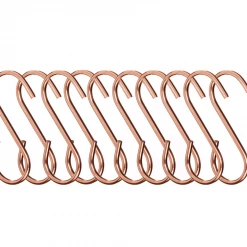 Funky Chunky Furniture Rose Gold Metal Hanging Hooks - Set Of 10