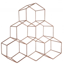 Funky Chunky Furniture Rose Gold Metal Wine Rack