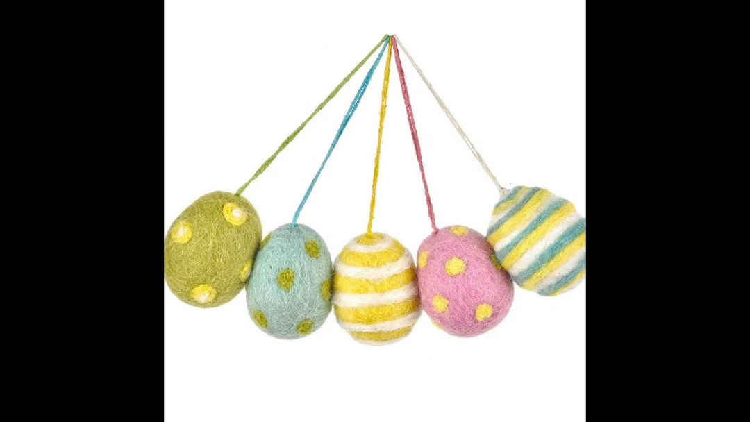 Funky Chunky Furniture Accessories Set Of Felted Wool Easter Eggs 5 Funky Chunky Furniture Accessories Set Of Felted Wool Easter Eggs