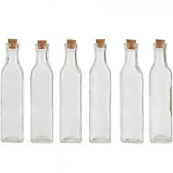 Funky Chunky Furniture Set Of Glass Bottles With Cork Stoppers