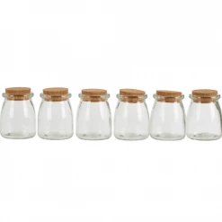 Funky Chunky Furniture Set Of Large Round Glass Jars With Cork Stoppers Accessories