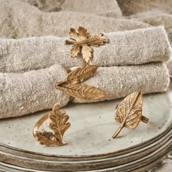 Funky Chunky Furniture Set Of Leaf Napkin Rings
