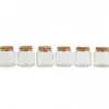 Funky Chunky Furniture Accessories Set Of Small Round Glass Jars With Cork Stoppers