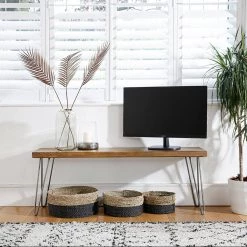 Funky Chunky Furniture Set Of Woven Grey Baskets