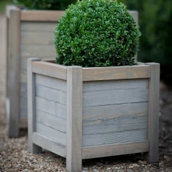 Funky Chunky Furniture Square Wooden Planter - 40cm Outdoor